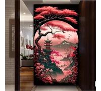 Diamond Painting Japanese Scenery 5D Diamond Art Painting Kits for Adults,Large Size Embroidery Diamond Painting DIY Full Square Rhinestone Cross Stitch Art Kit for Home Office Decor 16x32 in/40x80 cm
