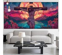 Diamond Painting Jesus Diamond Art Kits Adults/Beginners,5D DIY Large Diamont Picture Sacred Full Drill Gem Art Crystal Embroidery Mosaic Canvas Painting Numbers kit,Home Decor Gifts 28x56in LK-1048