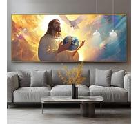 Diamond Painting Jesus Diamond Art Kits Adults Pigeon Large Crystal Art 20x60in DIY 5D Full Gem Rhinestone Mosaic Embroidery Cross Stitch for Adults Crafts Beginners, Home Living Decor Gifts 0-sy1144