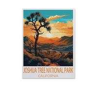 Diamond Painting，Joshua Tree National Park California，Full Round Diamond Embroidery Kits Cross Stitch Crystal Rhinestone Pictures Arts Craft Home Wall Decoration（30 x 40 cm/11.81 x 15.74 inches）-AI93