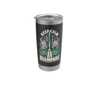 Diamond Painting Keep Calm and Place Diamonds Stainless Steel Insulated Tumbler