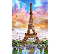Diamond Painting Kit,Beautiful City DIY 5D Full Drill Diamond Art Kits for Adults Kids, Crystal Rhinestone Diamond Embroidery Paintings Cross Stitch for Home Wall Decor Square Drill 45x60cm(18x24inch)