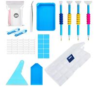 Diamond Painting Kit Complete 46 Pieces Diamond Painting Kit for Girls Accessories, Tools and Storage Box for Adults or Children, DIY Gifts for Mother's Day Girl
