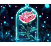 Diamond Painting Kit for Adults, 5D DIY Rose Diamond Art Kits for Beginners Round Full Drill Dimond Painting Pictures Crystal Crystal Gem Arts and Crafts for Living Room Wall Decoration 40x50cm X-801