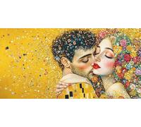 Diamond Painting Kit for Adults Couples, Large Diamond Art for Adults Flower Pattern with Round Full Drill, DIY Crystal Art Paintings Embroidery Kits for Home Living Wall Room Decor 50 x 100 cm D-430