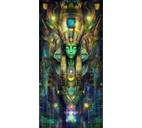 Diamond Painting Kit for Adults Egypt, Large Diamond Art for Adults Pharaoh Pattern with Round Full Drill, DIY Crystal Art Paintings Embroidery Kits for Home Living Wall Room Decor 80 x 160 cm D-520