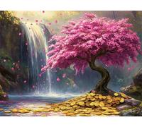 Diamond Painting Kit for Adults Fall 30x40cm DIY 5D Diamond Art Tree Full Drill Diamonds Embroidery Canvas Painting for Beginners Simple Operation Dimond Art Pictures for Living Room Wall Decor L-771