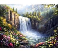Diamond Painting Kit for Adults Fall 50x70cm DIY 5D Diamond Art Landscape Full Drill Diamonds Embroidery Canvas Painting for Beginners Simple Operation Dimond Art for Living Room Wall Decor L-773