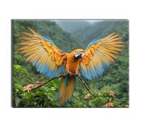 Diamond Painting Kit for Adults Forest Parrot Diamond Art, Crystal Art Kits for Adults Crafts Gem Kit, Home Wall Autumn Decorations Paintings, for Christmas Halloween Decorations 20x25cm W-w-243