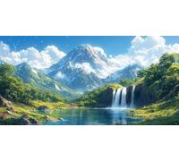 Diamond Painting Kit for Adults Landscape, Large Diamond Art for Adults Fall Pattern with Round Full Drill, DIY Crystal Art Paintings Embroidery Kits for Home Living Wall Room Decor 50x100cm D-392