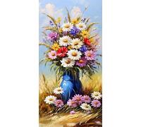 Diamond Painting Kit for Adults Landscape, Large Diamond Art for Adults Flower Pattern with Round Full Drill, DIY Crystal Art Paintings Embroidery Kits for Home Living Wall Room Decor 40x70CM D-634
