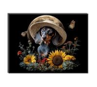 Diamond Painting Kit for Adults Sunflower Dog Diamond Art, Crystal Art Kits for Adults Crafts Gem Kit, Home Wall Autumn Decorations Paintings, for Christmas Halloween Decorations 40x55cm W-w-295