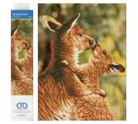 DIAMOND DOTZ Painting, Beginner Kit, Tissue, Kissing Kangas, 31 x 41cm