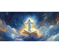 Diamond Painting Kit Religion Large Diamond Art Jesus DIY Mosaic Kits for Adults With 5D Round Full Drill Crystal art Painting Crafts,Cross Stitch Kits for Adults Beginners Decorations 90x180cm f-574