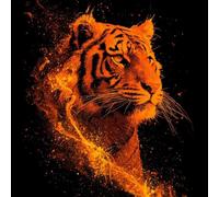 Diamond Painting Kit Tiger 5D Diamond Art Kits Animal, DIY Gem Art Adult Crafts Full Drill Square Crystal Rhinestones Cross Stitch, Hobbies for Adults Women, Decoration Gifts 19.7x19.7 Inch 3-C495