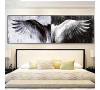 Diamond Painting Kit White Black Angel Wings,5D Diamond Art Kits for Adults Kids,Large Diamond Painting Full Drill,DIY Diamond Picture Arts Crafts,Paint with Diamonds,Home Decor 60x180cm/24x71inch