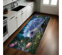 Diamond Painting Kitchen Rug Forest Hedgehog Non-Slip Runner Mat 50 x 150 cm Rubber Backed Washable Indoor/Outdoor Area Mat Country Decor