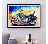 Diamond Painting Kits, 5D Motorcycle Diamond Art Kits for Adults/Kids Full Drill Round Diamond Picture Art,Large DIY Diamond Painting Crystal Embroidery Cross Stitch for Home Decor-Round drill,30x40cm