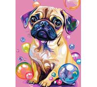 Diamond Painting Kits Adults Colorful 5D DIY Crystal Art, Dog Cross Stitch Kits for Beginners Gem Art Embroidery Kit, Arts and Crafts for Adults, Wall Decor, Girls Birthday Presents, 60x80cm a-55