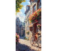 Diamond Painting Kits Adults Kids Beginners, 5D DIY Full Drill Building Flower Diamond Art with Sparkly Gems, Hobbies for Adults Women, Creative Craft All Seasons Gifts for Friends Family 50x100cm 478