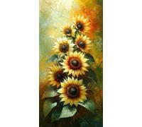 Diamond Painting Kits Adults Kids Beginners, 5D DIY Full Drill Flower Sunflower Diamond Art with Sparkly Gems, Hobbies for Adults Women, Creative Craft All Seasons Gifts for Friends Family 25x50cm 450