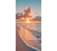 Diamond Painting Kits Adults Kids Beginners, 5D DIY Full Drill Sunset Beach Diamond Art with Sparkly Gems, Hobbies for Adults Women, Creative Craft All Seasons Gifts for Friends Family 50x100cm N-518