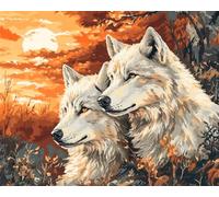 Diamond Painting Kits, Animal Wolf DIY 5D Diamond Art Full Drill Crystal Rhinestone Embroidery Pictures Art Craft for Home Wall Decor 40x50cm