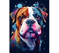 Diamond Painting Kits for Adults, 5D Animal Diamond Art Kits, Full Drill Diamond Painting Shar Pei Dog for Beginners, Crystal Art Paintings Dimond Art Kit for Home Wall Decor Gifts 40x50cm/16x20inch
