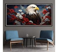 Diamond Painting Kits for Adults, 5D Diamond Art Eagle 60x120cm, DIY Large Daisies Dimond Art kits Adults, Full Drill Crystal Rhinestone Embroidery Canvas Gem Art Craft for Home Wall Decor (DP365)