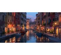 Diamond Painting Kits for Adults, 5D Diamond Art Landscape 70x140cm, DIY Large Venice Dimond Art kits Adults, Full Square Drill Crystal Rhinestone Embroidery Canvas for Home Wall Decor (SQ44)