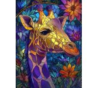 Diamond Painting Kits for Adults,5D DIY Animal Giraffe Diamond Art Craft Kits Beginners, Round Full Drill Crystal Rhinestone Painting Diamonds Gem Art, for Home Wall Decoration Gifts 24 x 32 in Q-186