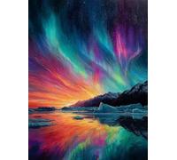 Diamond Painting Kits for Adults，5D DIY Aurora Landscape Diamond Art Craft Kits Beginners, Round Full Drill Crystal Rhinestone Painting Diamonds Gem Art, for Home Wall Decor Gifts 40 x 52 in Q-416