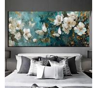 Diamond Painting Kits for Adults, 5D DIY Flowers Butterflies Diamond Art Painting Crystal Creations, Large Diamond Art Rhinestone Embroidery, Personalised Paint by Nmbers, Home Wall Decor 18x38in q527