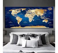 Diamond Painting Kits for Adults, 5D DIY Map World Diamond Art Painting Crystal Creations, Large Diamond Art Rhinestone Embroidery, Personalised Paint by Nmbers, Home Wall Decor, Gifts 14x30in q472