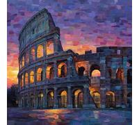 Diamond Painting Kits for Adults, 5D The Ancient Architecture Of The Roman Colosseum Diamond Art Kits DIY Full Round Drill Gem Art for Beginner, Crystal Rhinestone Cross Stitch Embroidery 50x50cm B515