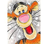 Diamond Painting Kits for Adults Accessories 5D Tigger Winnie 12x16Inch Cross Stitch Embroidery Crystal Full, Mosaic Diamond Arts Crafts Canvas Painting by Numbers Home Wall Decor Square 30x40cm