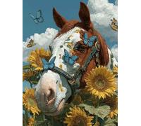 Diamond Painting Kits for Adults, Animal Diamond Art Sunflower Dimond Painting 5D DIY Full Round Drill Gem Art Embroidery Cross Stitch Kits for Adults Beginner, Room Decor, Gifts 36x48inch -wyl25062A