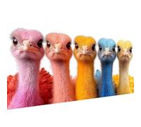 Diamond Painting Kits for Adults Animal, Ostrich Diamond Art Kits for Beginners, Full Round Drill Crystal Art Crafts for Adults, Embroidery Canvas Painting for Autumn Decorations Home, 90x180cm W1-913