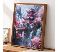 Diamond Painting Kits for Adults, Architecture Diamond Art Kits for Adults, Full Drill Square Gem Art Painting Kit Japanese, DIY Crystal Embroidery Cross Stitch Arts and Crafts Kits 24x36IN, Q-O106