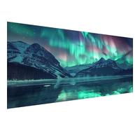 Diamond Painting Kits for Adults Aurora,Snow Mountain Diamond Art Kits for Beginners,Full Round Drill Crystal Art Crafts for Adults,Embroidery Canvas Painting for Home Wand Decor,Gifts 90x180cm W1-717