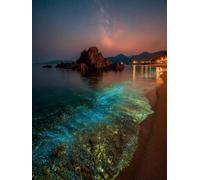 Diamond Painting Kits for Adults, Beach Diamond Art Landscape Dimond Painting 5D DIY Full Round Drill Gem Art Embroidery Cross Stitch Kits for Adults Beginner, Room Decor, Gifts 10x14inch -wyl25068B