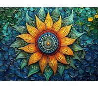 Diamond Painting Kits for Adults Beginner, Mandala Diamond Art Kits Adults, 5D Dimond Art Kit Flower Cross Stitch Crystal Gem Arts and Crafts Pictures, for Christmas Decor Home Gifts 20 x 30 cm C-6362