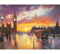 Diamond Painting Kits for Adults Beginner, Street Diamond Art Kits Adults, 5D Dimond Art Kit Bus Cross Stitch Crystal Gem Arts and Crafts Pictures, Christmas Decor Home Gifts Giving 45 x 60 cm C-1675