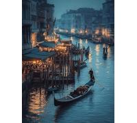 Diamond Painting Kits for Adults Beginner, Venice Diamond Art Kits Adults, 5D Dimond Art Kit Water City Cross Stitch Crystal Gem Arts and Crafts Pictures, for Christmas Decor Home 70 x 100 cm C-6048
