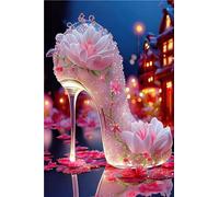 Diamond Painting Kits for Adults&Beginners DIY 5D Crystal Shoes Diamond Art Painting with Round Diamond Dots Full Drill Crystal Shoes Gem Art & Crafts Kit, Home Decor Gifts 16x20 inch/40x50cm-178