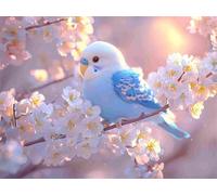 Diamond Painting Kits for Adults Bird, Small Diamond Art Kits Flower, 5D DIY Round Full Drill Crystal Art Embroidery Cross Stitch, Mosaic Crafts Pictures Room Decor, Gifts for Women 70x50cm E0-366