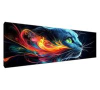 Diamond Painting Kits for Adults Cat, Black Diamond Art Kits Adult Beginner, 5D Full Drill Crystal Gem Arts and Crafts for Adults UK, DIY Dimond Art Paintings for Home Decor Wall 80x240 cm G2-344