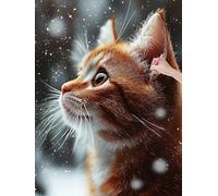 Diamond Painting Kits for Adults, Cat Diamond Art Kits for Beginners, Full Square Drill Crystal Art Gem Arts and Crafts for Adults, Embroidery Canvas Painting for Home Decor, Gifts, 40x50 cm, T-93