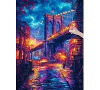 Diamond Painting Kits for Adults, City Diamond Art Kits for Beginners, Full Square Drill Crystal Art Gem Arts and Crafts for Adults, Embroidery Canvas Painting for Home Decor, Gifts, 30x40 cm, O-69