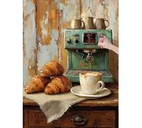 Diamond Painting Kits for Adults, Coffee Diamond Art Kits for Beginners, Full Square Drill Crystal Art Gem Arts and Crafts for Adults, Embroidery Canvas Painting for Home Decor, Gifts, 50x70 cm, L-47